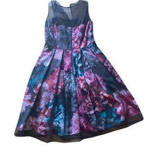 Eliza J Women’s Floral  Black and Pink Dress